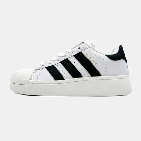 Adidas Superstar White Black Platform ALL16565 фото