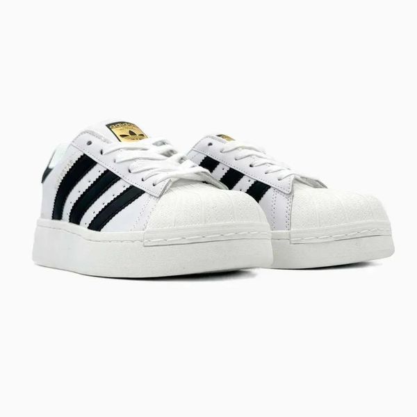 Adidas Superstar White Black Platform ALL16565 фото