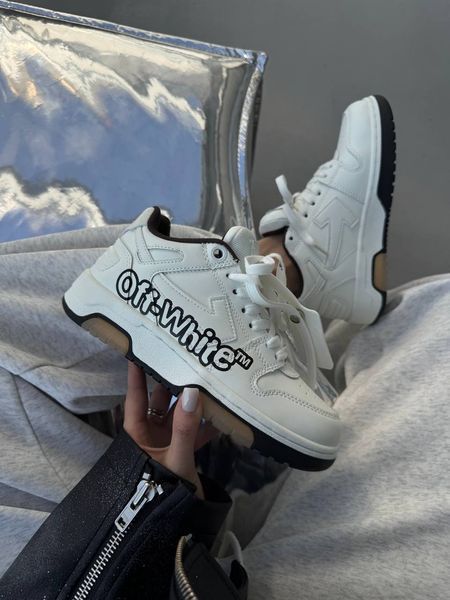 OFF-WHITE Out Of Office For Walking White Logo Black ALL22886 фото